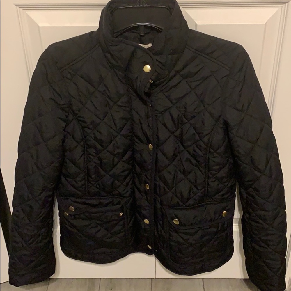 J.crew black zipper button jacket size small